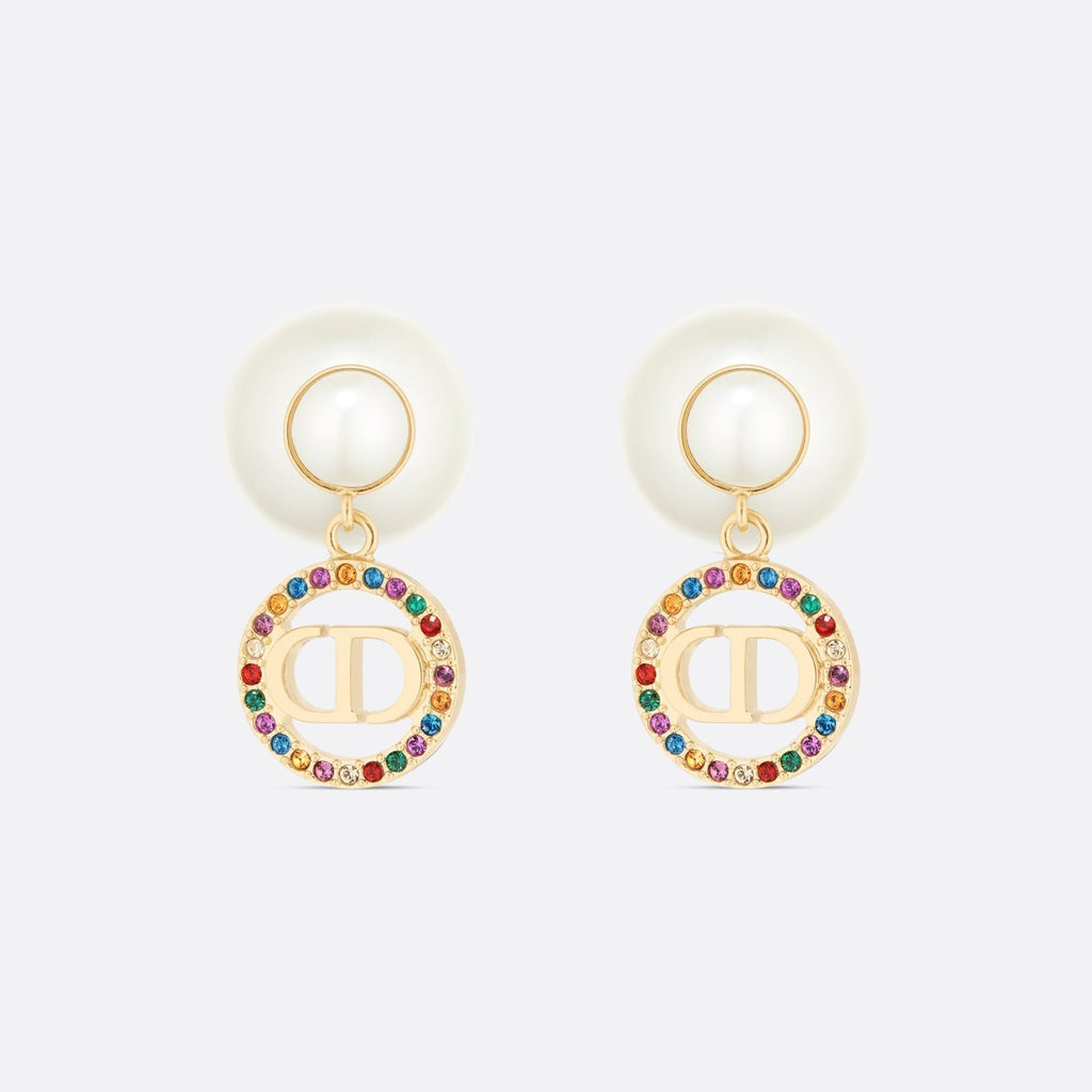 Dior Tribales Multicolor Crystals 18K Gold Earrings